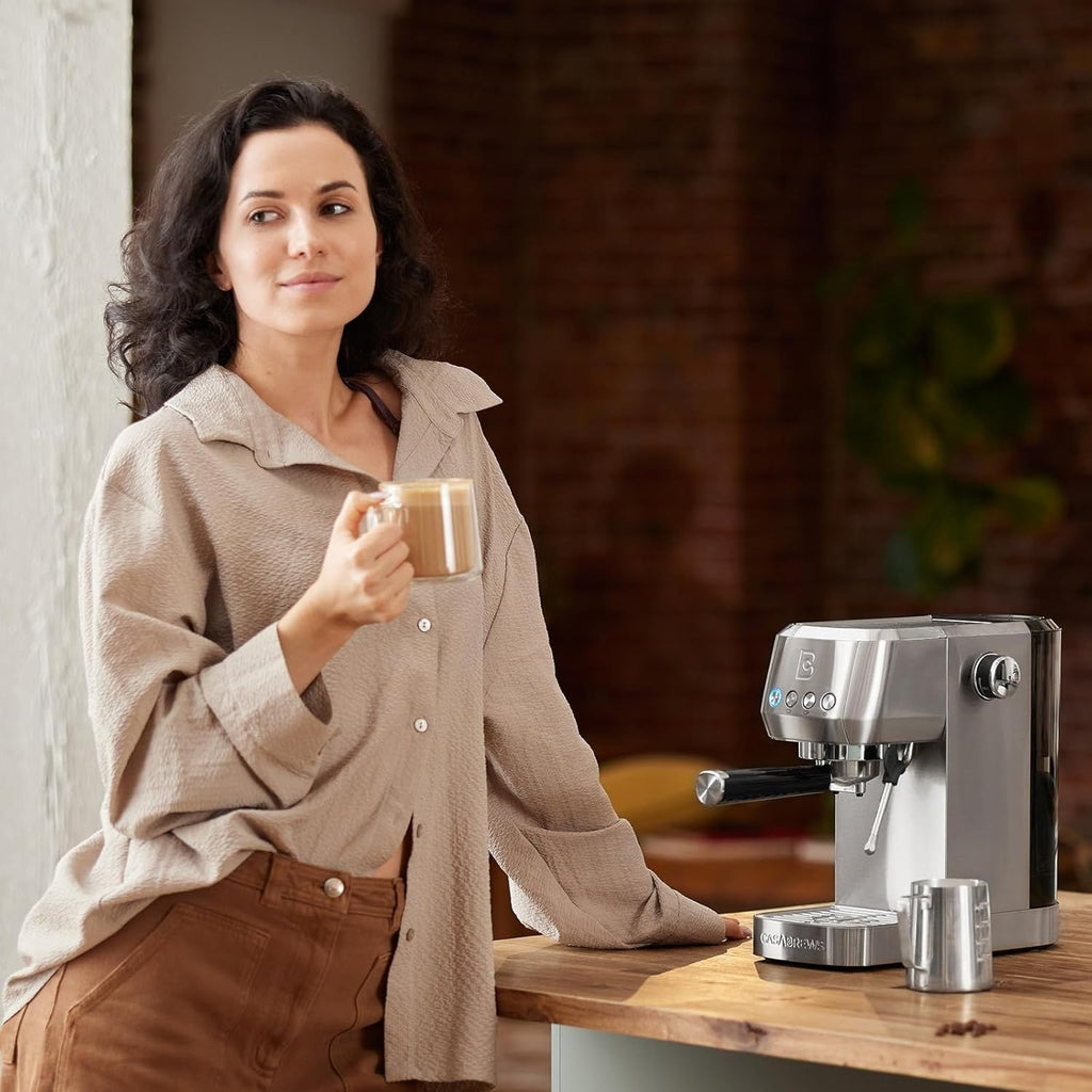 Machine à expresso professionnelle Casabrews 3700E 20 Bar avec mousseur de lait - N/A