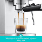 Machine à expresso CASABREWS CM5418Basic 20 bars avec mousseur de lait pour la maison