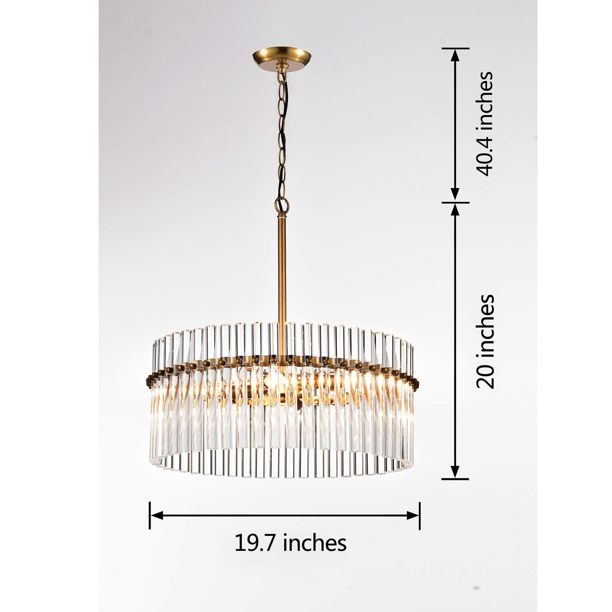 Luminaire à suspension en cristal Casandra à 5 lumières