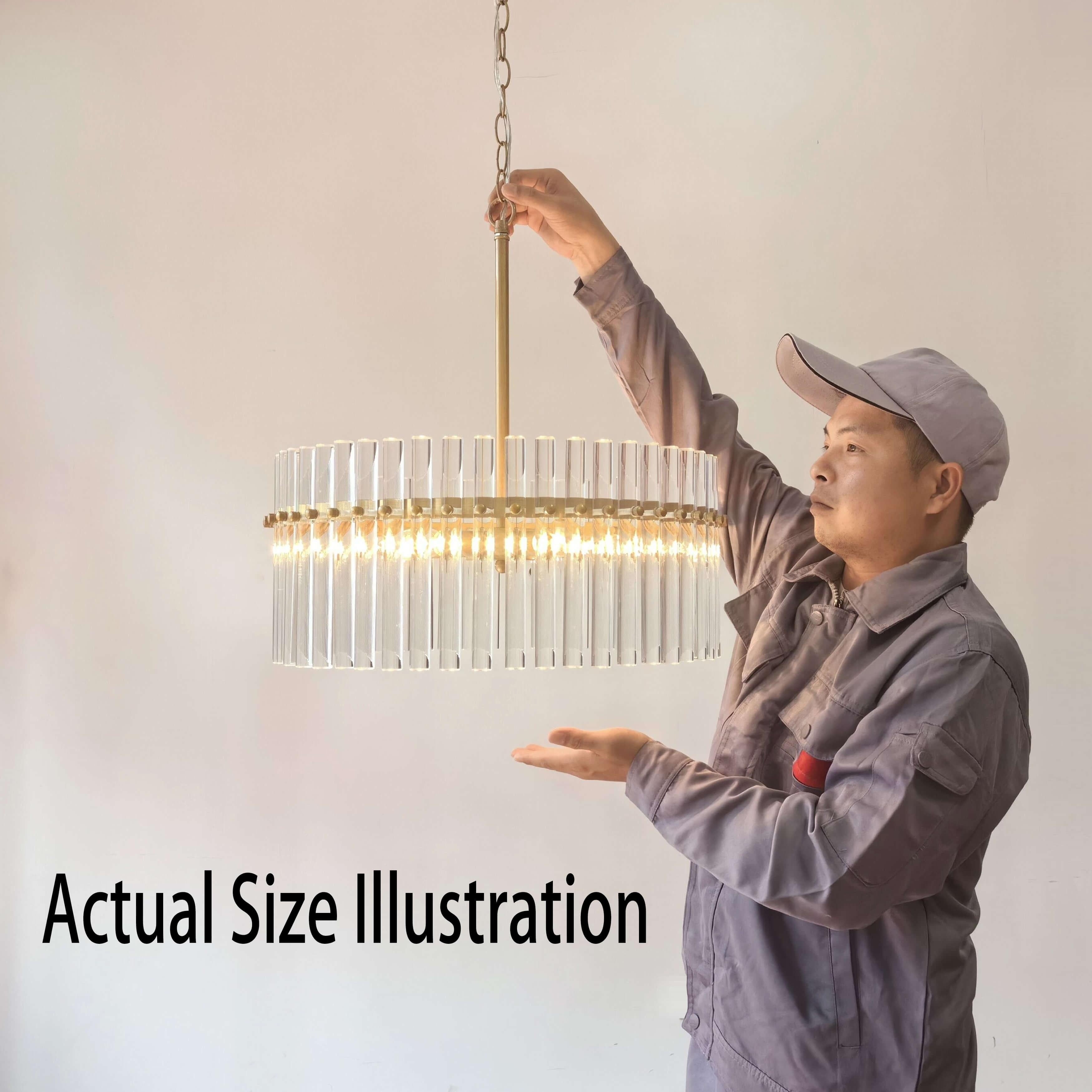 Luminaire à suspension en cristal Casandra à 5 lumières