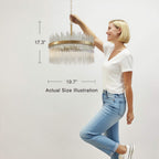 Chandail Casandra à 5 lumières en bronze brillant avec barres en verre transparent - Bronze brillant