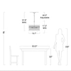 Chandail Casandra à 5 lumières en bronze brillant avec barres en verre transparent - Bronze brillant