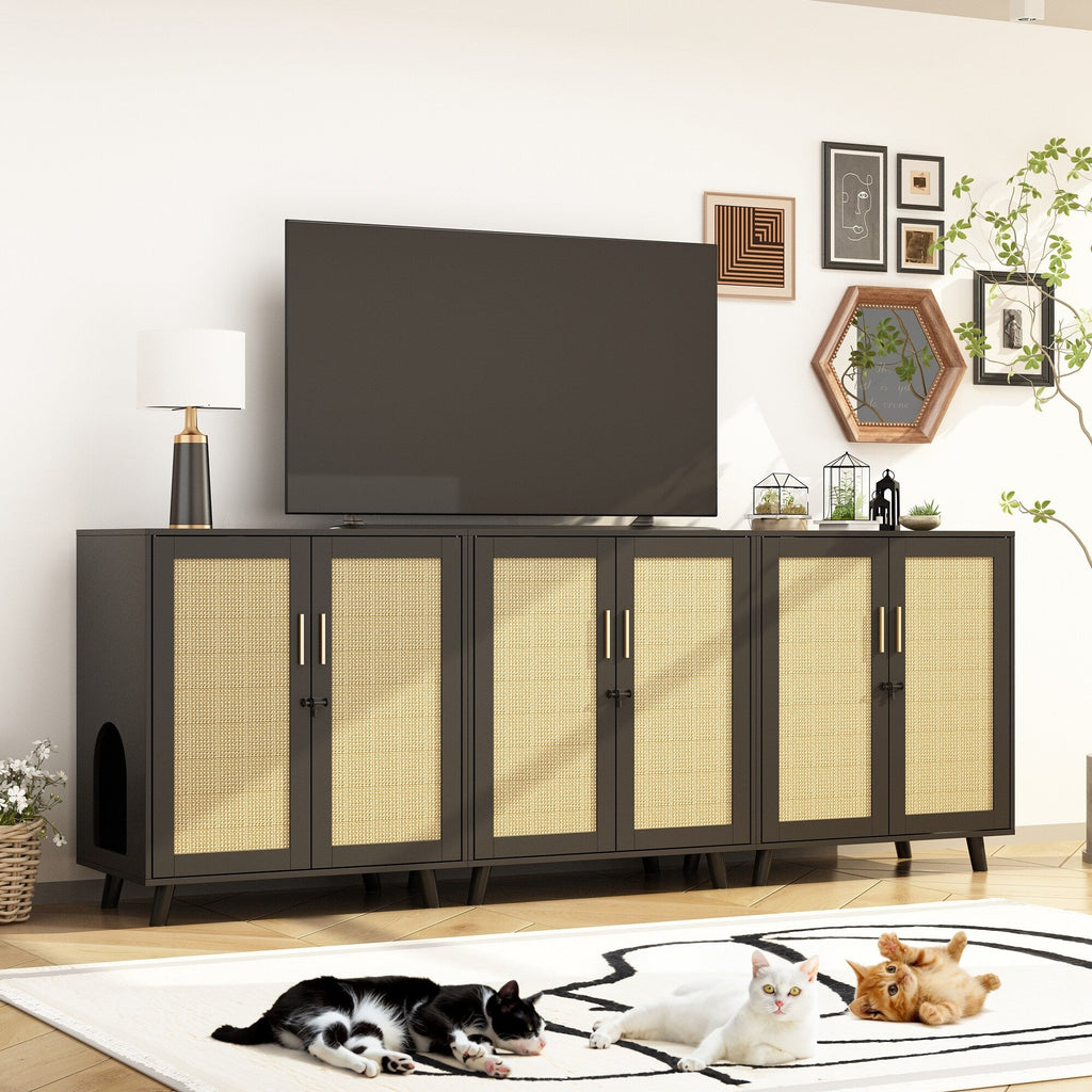 Abri pour litière de chat, maison pour chat, table d'appoint, porte-manteau, armoire, bibliothèque