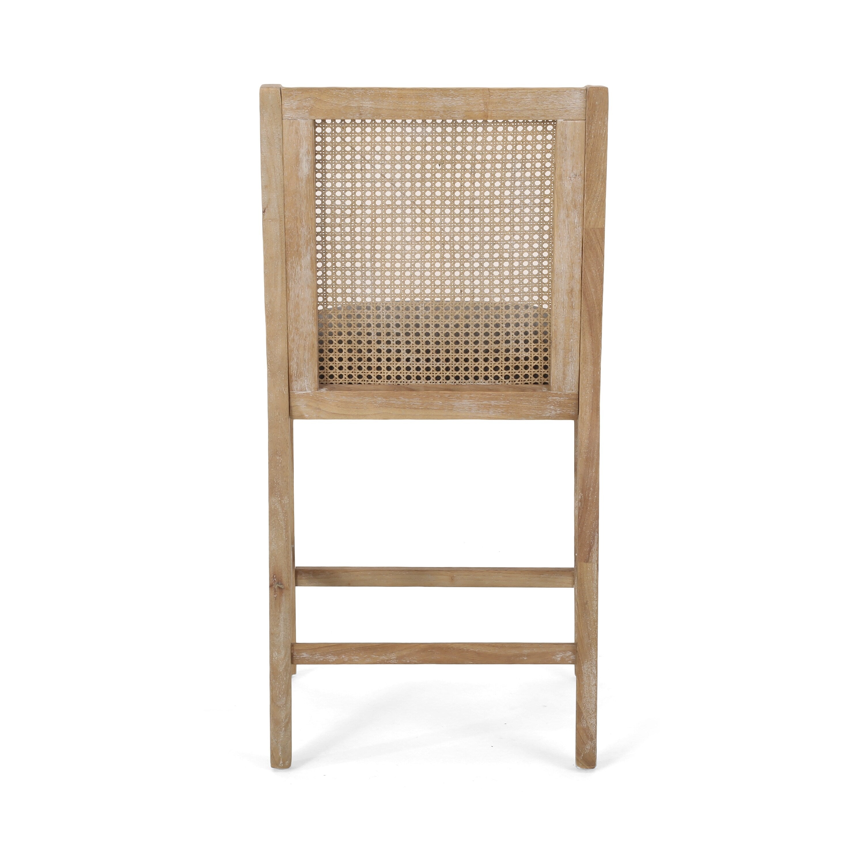 Christopher Knight Home, tabourets de bar Cataldo, pieds en bois et osier, revêtement en tissu, hauteur 65 cm (lot de 2)