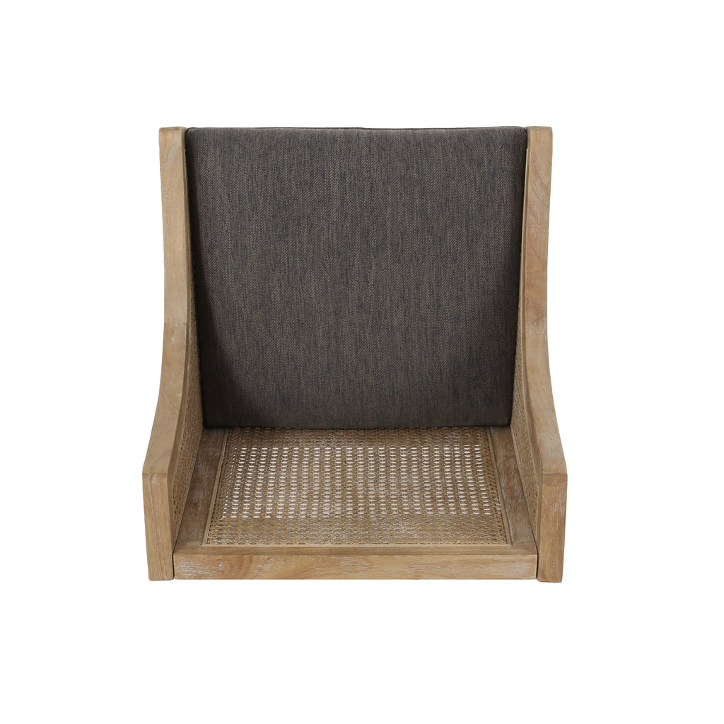 Christopher Knight Home, tabourets de bar Cataldo, pieds en bois et osier, revêtement en tissu, hauteur 65 cm (lot de 2)