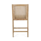 Christopher Knight Home, tabourets de bar Cataldo, pieds en bois et osier, revêtement en tissu, hauteur 65 cm (lot de 2)