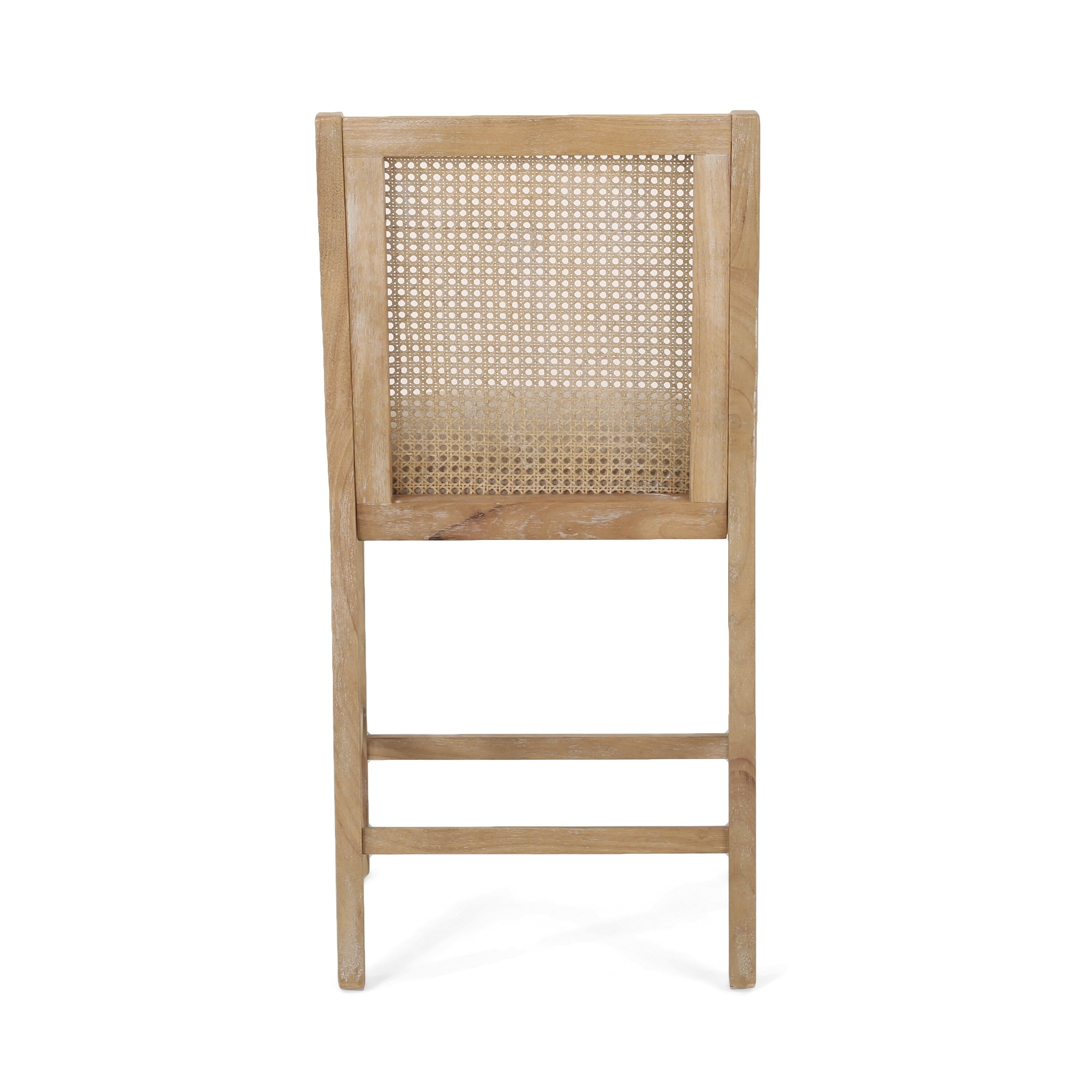 Christopher Knight Home, tabourets de bar Cataldo, pieds en bois et osier, revêtement en tissu, hauteur 65 cm (lot de 2)