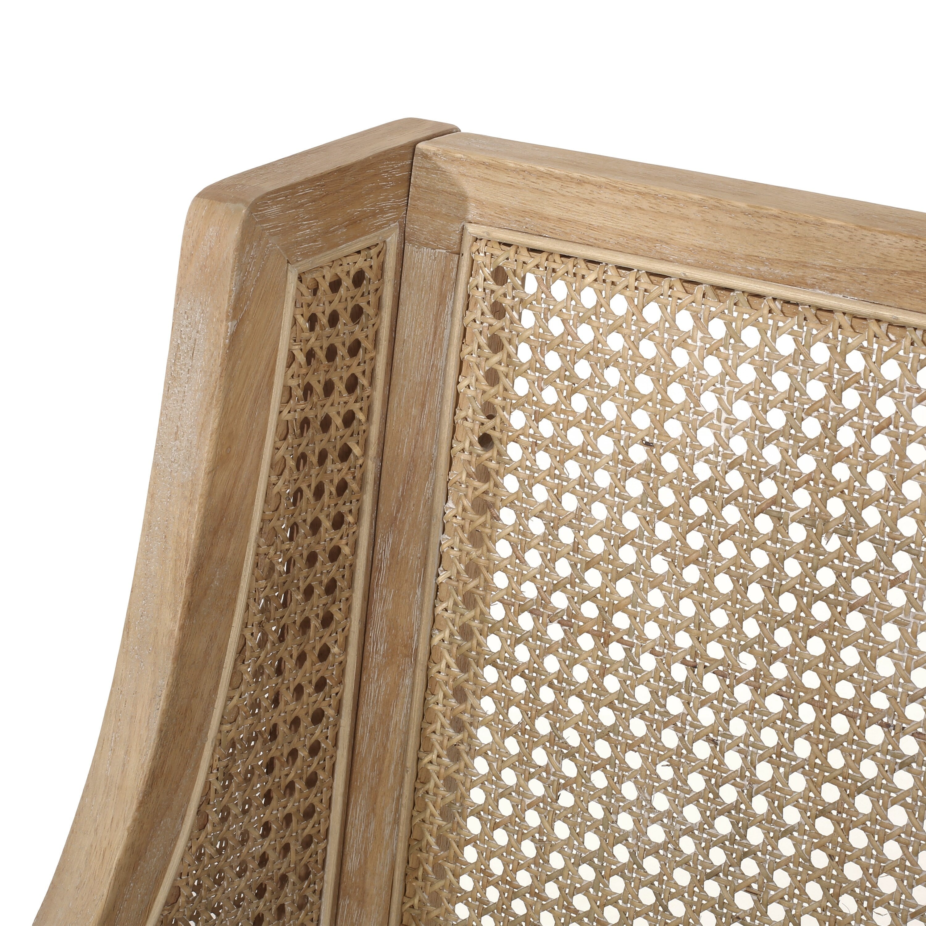 Christopher Knight Home, tabourets de bar Cataldo, pieds en bois et osier, revêtement en tissu, hauteur 65 cm (lot de 2)