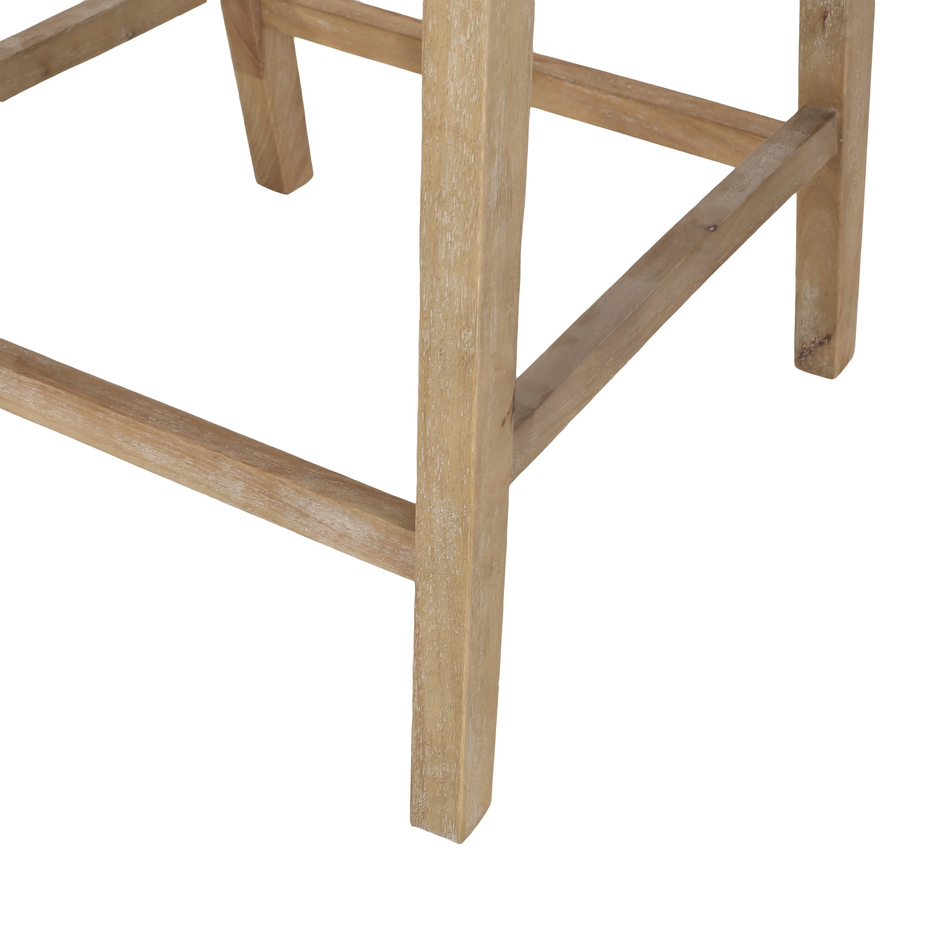 Christopher Knight Home, tabourets de bar Cataldo, pieds en bois et osier, revêtement en tissu, hauteur 65 cm (lot de 2)