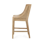 Christopher Knight Home, tabourets de bar Cataldo, pieds en bois et osier, revêtement en tissu, hauteur 65 cm (lot de 2)