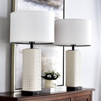 Ensemble lampe de table USB en céramique