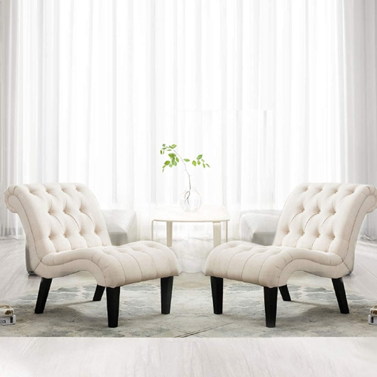 Chaise longue, canapé, fauteuil d'appoint recouvert de tissu pour chambre à coucher et salon.