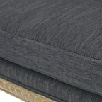 Canapé deux places en bois anthracite avec structure en bois d'hévéa