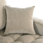 Canapé-lit méridienne en chenille, canapé rembourré avec dossier capitonné et 2 coussins amovibles pour salon