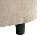 Canapé-lit méridienne en chenille, canapé rembourré avec dossier capitonné et 2 coussins amovibles pour salon