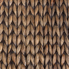 happimess Coffre de rangement sous lit en jonc et bois avec roulettes et poignées