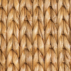 happimess Coffre de rangement sous lit en jonc et bois avec roulettes et poignées