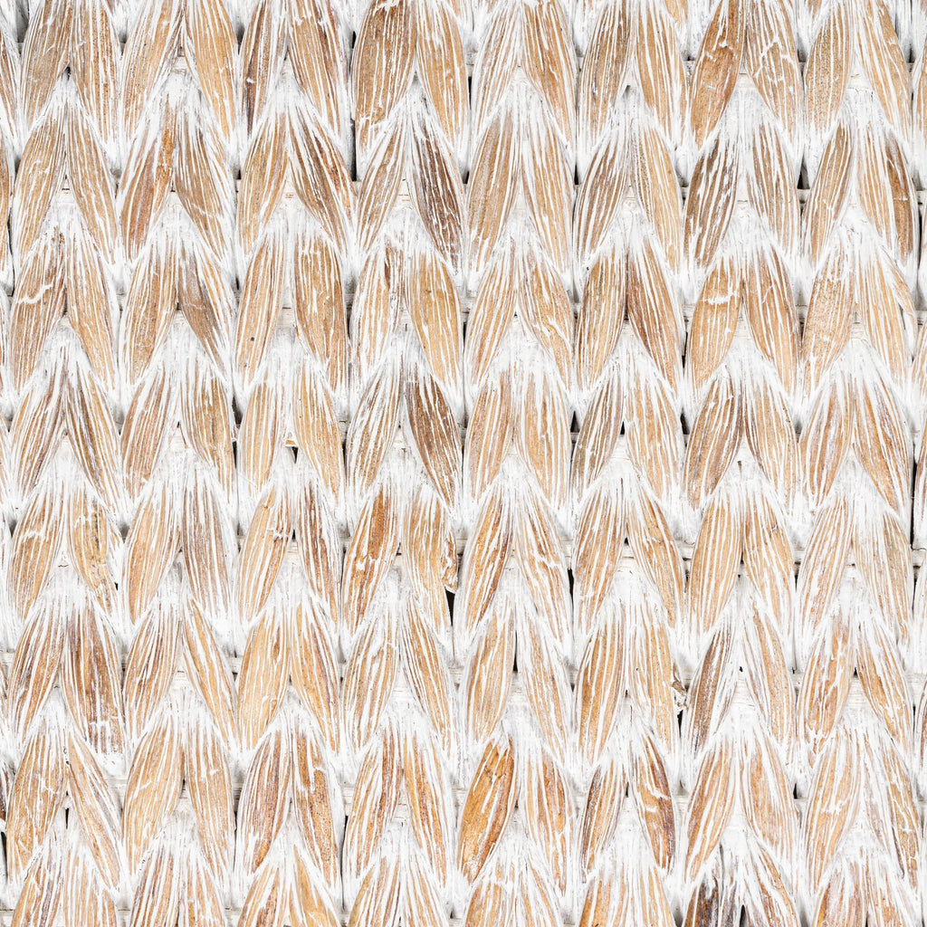 happimess Coffre de rangement sous lit en jonc et bois avec roulettes et poignées