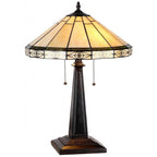 Lampe de table Tiffany Style Mission Design à 2 lumières