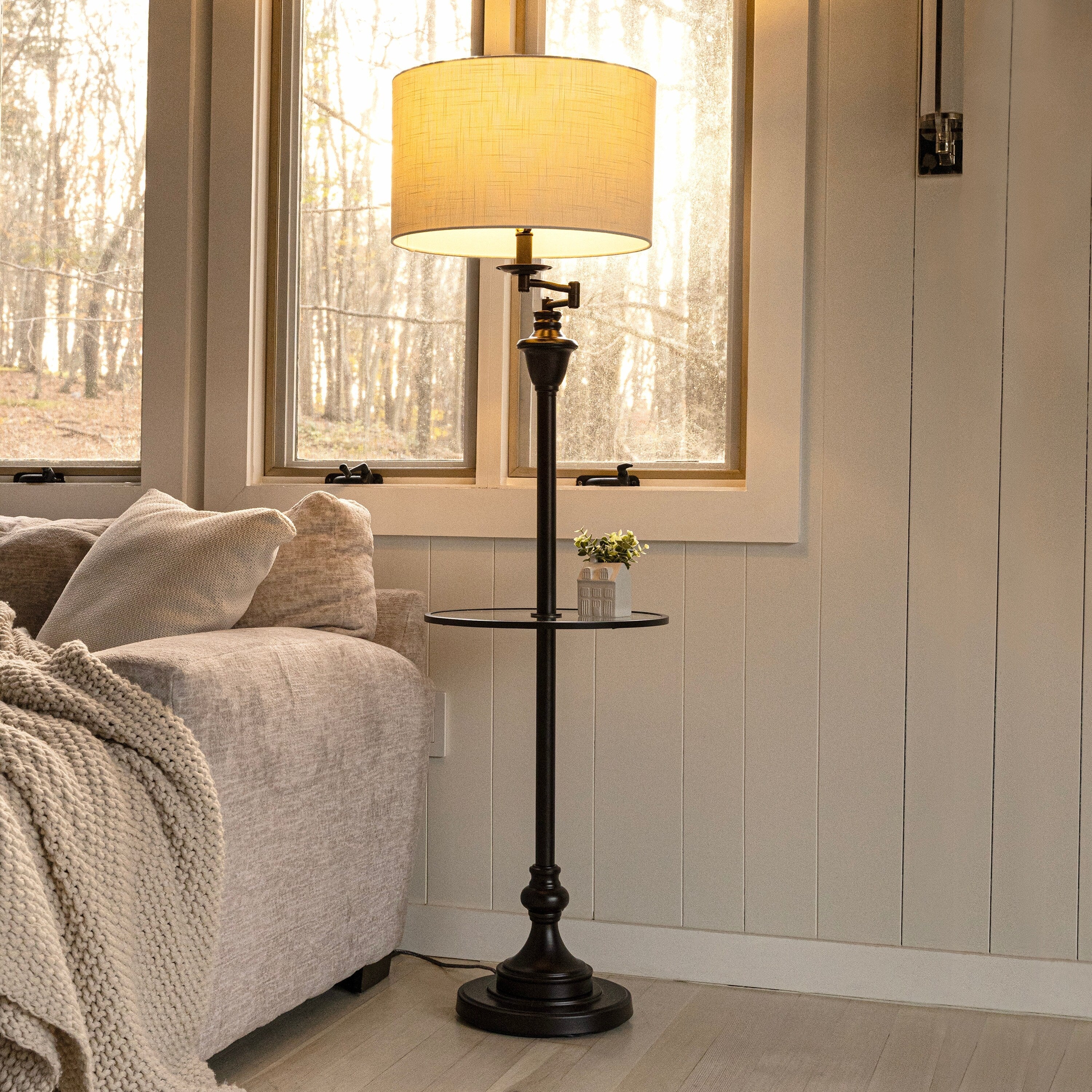 Choi 22 Lampe de table Chinoiserie, Bleu/Blanc (Lot de 2) par JONATHAN Y