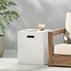 Christopher Knight Home - Table d'appoint en béton léger pour support de réservoir d'extérieur - Modèle Aidan