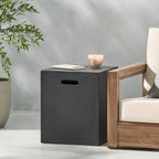 Christopher Knight Home - Table d'appoint en béton léger pour support de réservoir d'extérieur - Modèle Aidan