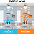 Luminaire à suspension/ventilateur de plafond à 4 lumières en chrome et cristal avec télécommande