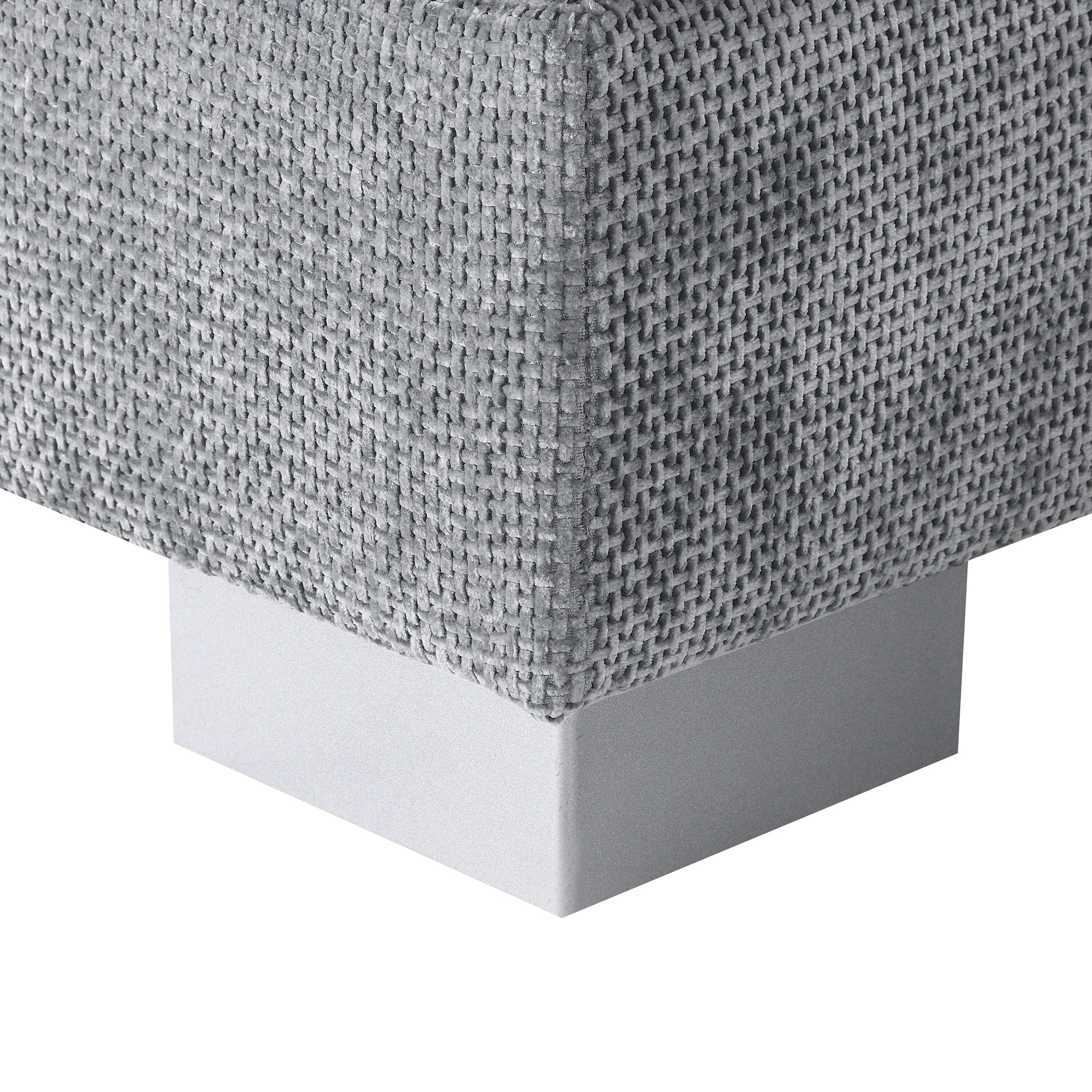 Canapé d'angle Cloud, ensemble de canapé de luxe en forme de L avec 2 coussins offerts, mobilier d'intérieur 4 places en chenille avec méridienne surdimensionnée