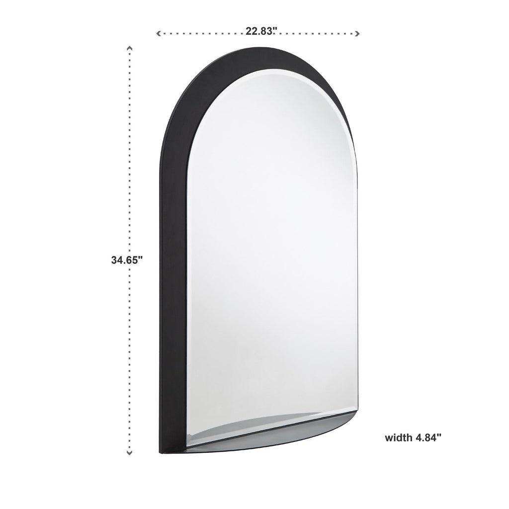 Miroir mural en métal à arche avec étagère Concord de iNSPIRE Q Bold