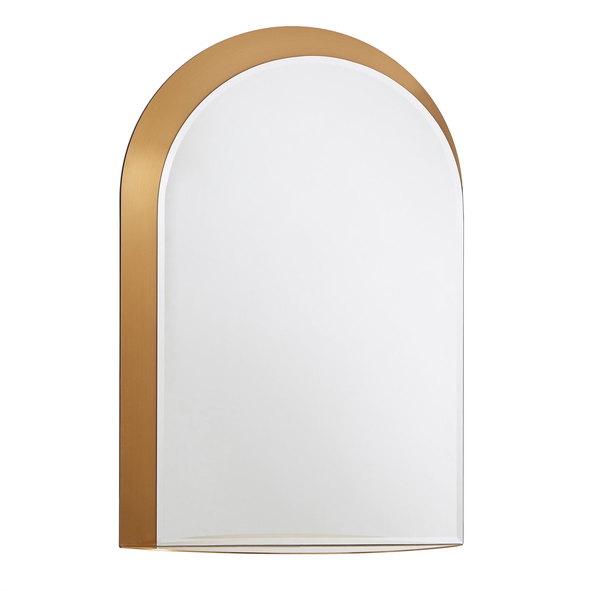 Miroir mural en métal à arche avec étagère Concord de iNSPIRE Q Bold