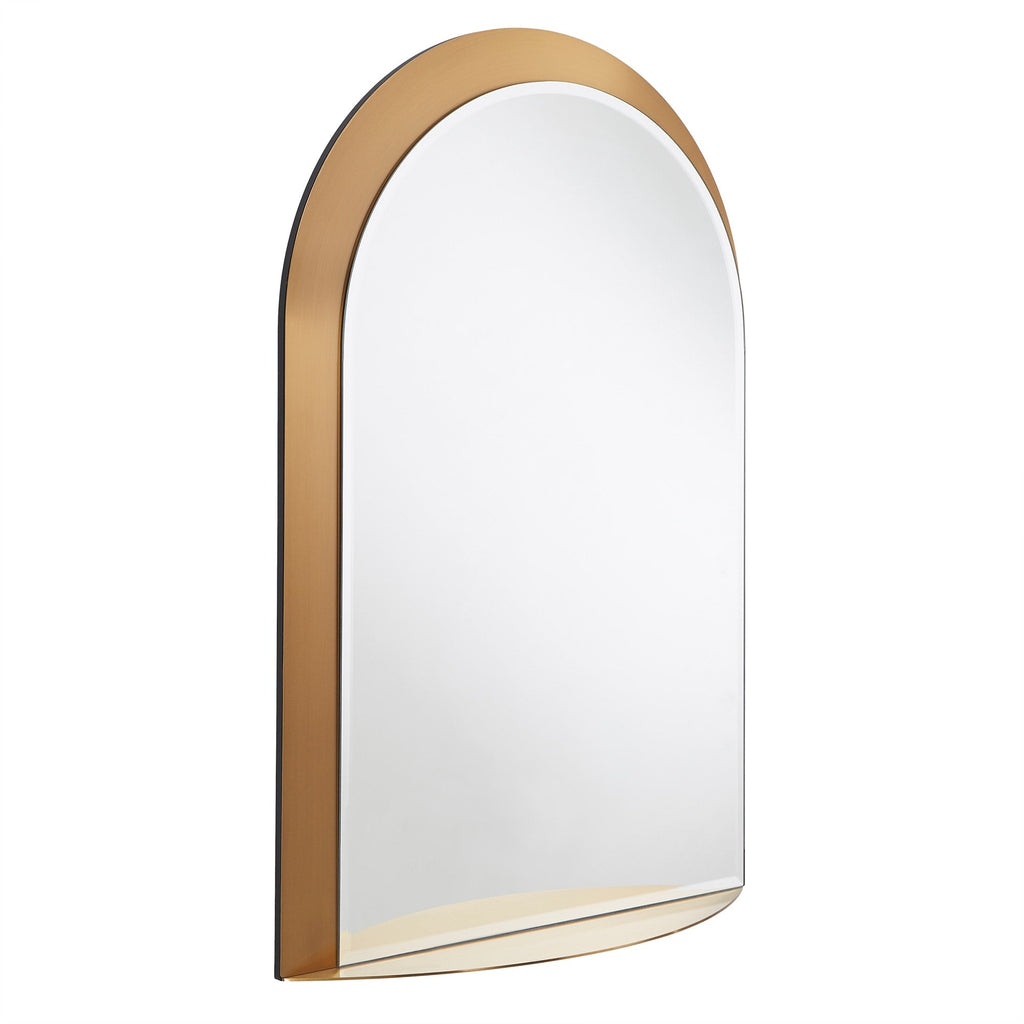 Miroir mural en métal à arche avec étagère Concord de iNSPIRE Q Bold