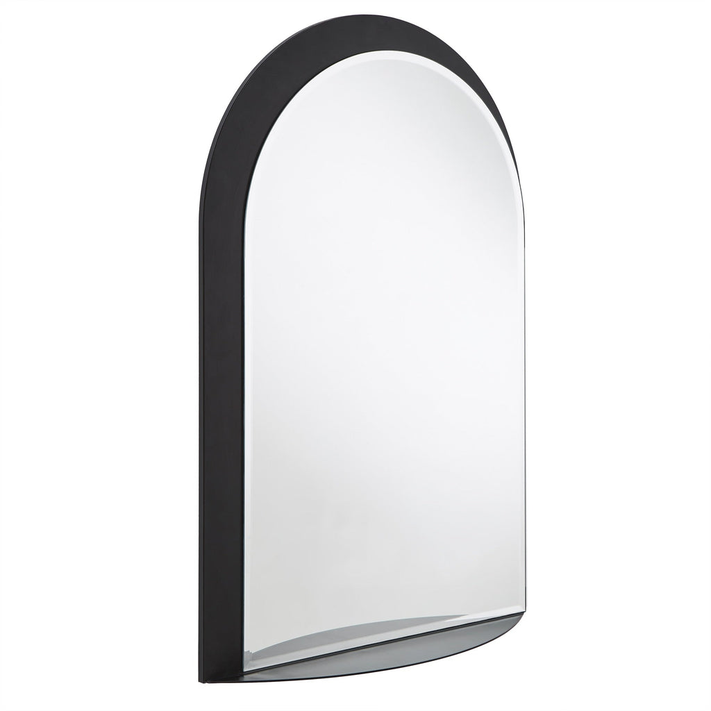 Miroir mural en métal à arche avec étagère Concord de iNSPIRE Q Bold