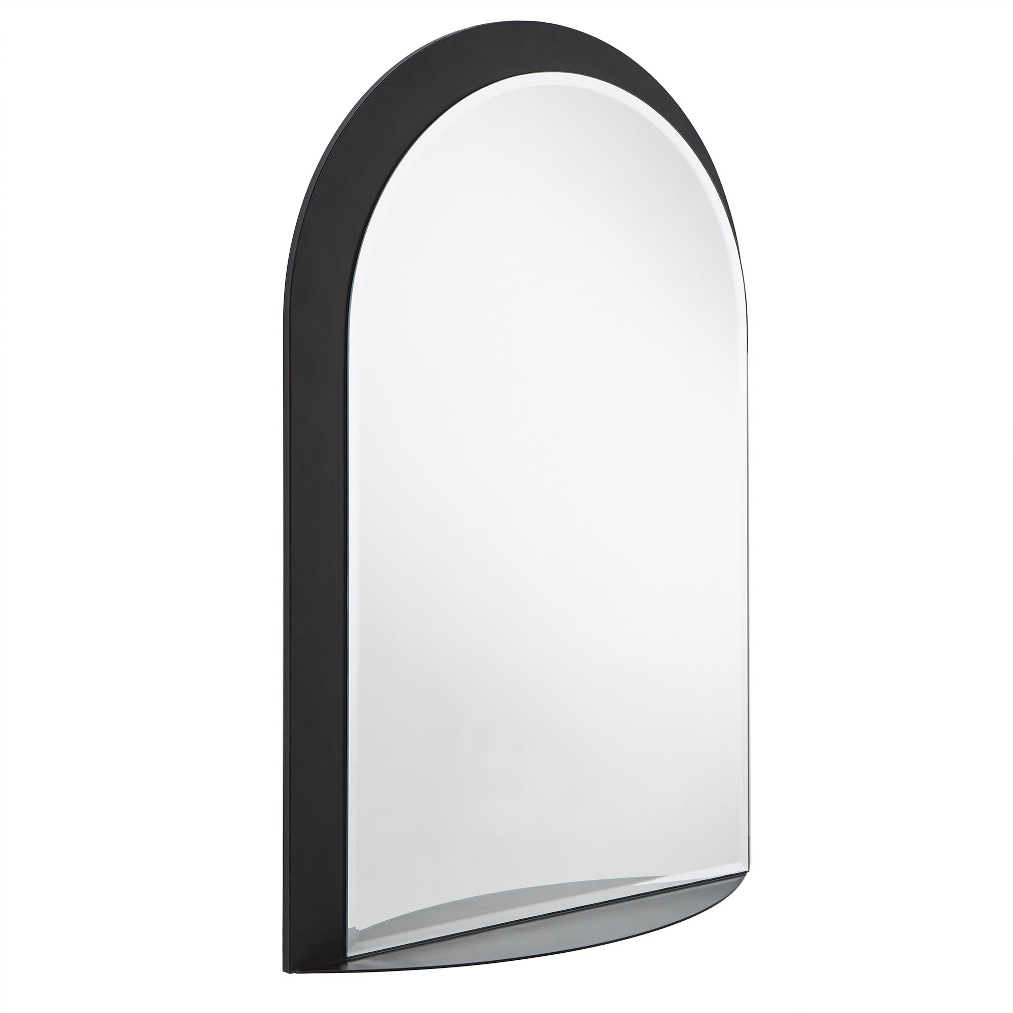 Miroir mural en métal à arche avec étagère Concord de iNSPIRE Q Bold