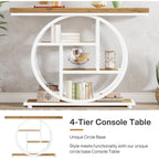 Table de console pour entrée, table d'appoint industrielle à 4 niveaux pour derrière le canapé