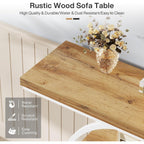 Table de console pour entrée, table d'appoint industrielle à 4 niveaux pour derrière le canapé