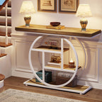 Table de console pour entrée, table d'appoint industrielle à 4 niveaux pour derrière le canapé