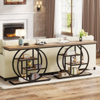 Table de console pour entrée, table d'appoint industrielle à 4 niveaux pour derrière le canapé