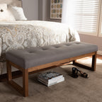 Banc contemporain recouvert de tissu par Baxton Studio