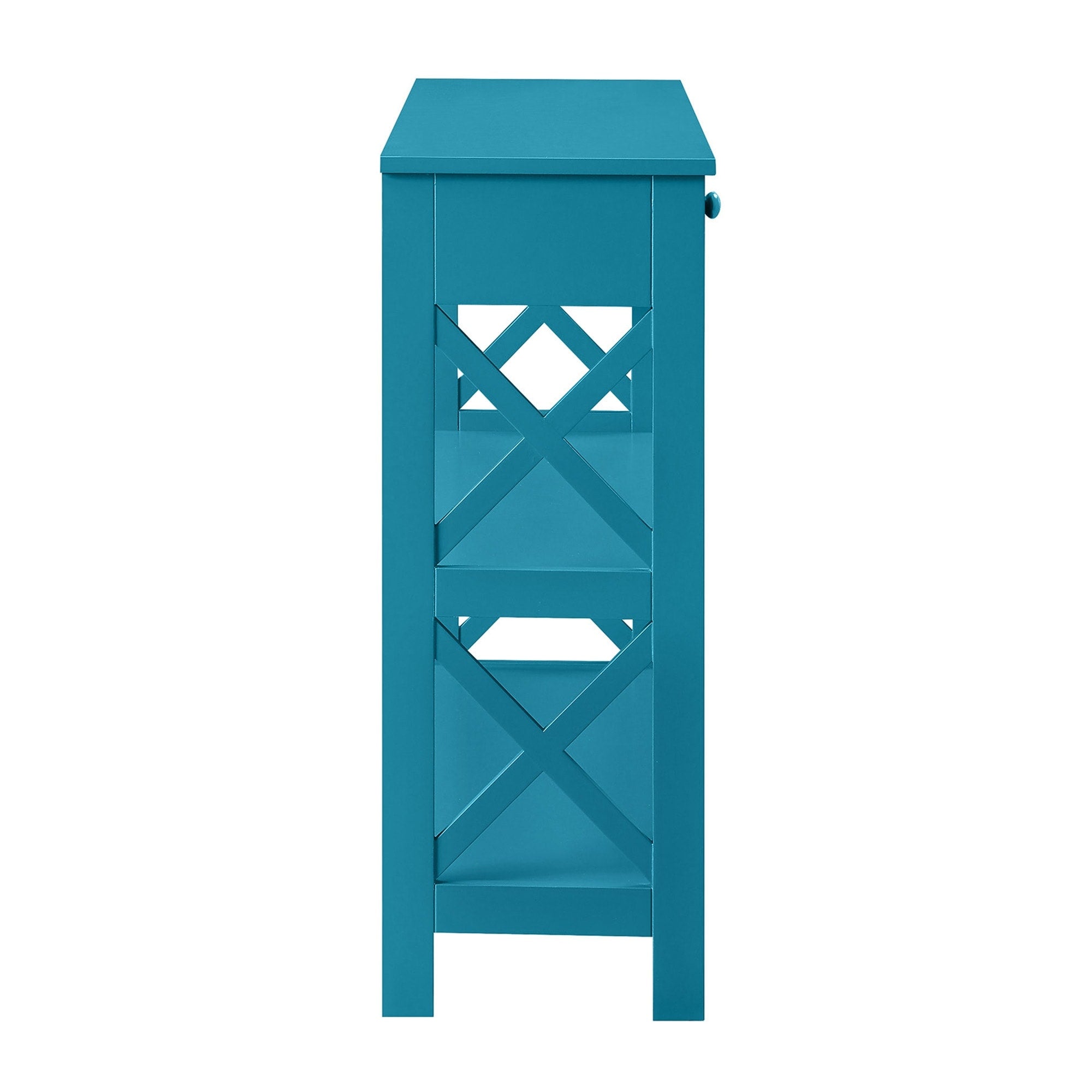 Table console Oxford à 1 tiroir avec étagères de Convenience Concepts