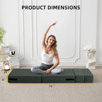 Canapé-lit convertible pliant - Fauteuil-lit moderne en lin avec oreiller et matelas pliable pour salon/chambre d'étudiant/chambre d'amis