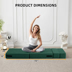 Canapé-lit convertible pliant - Fauteuil-lit moderne en lin avec oreiller et matelas pliable pour salon/chambre d'étudiant/chambre d'amis