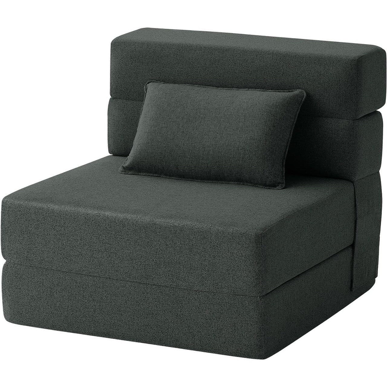 Canapé-lit convertible pliant - Fauteuil-lit moderne en lin avec oreiller et matelas pliable pour salon/chambre d'étudiant/chambre d'amis
