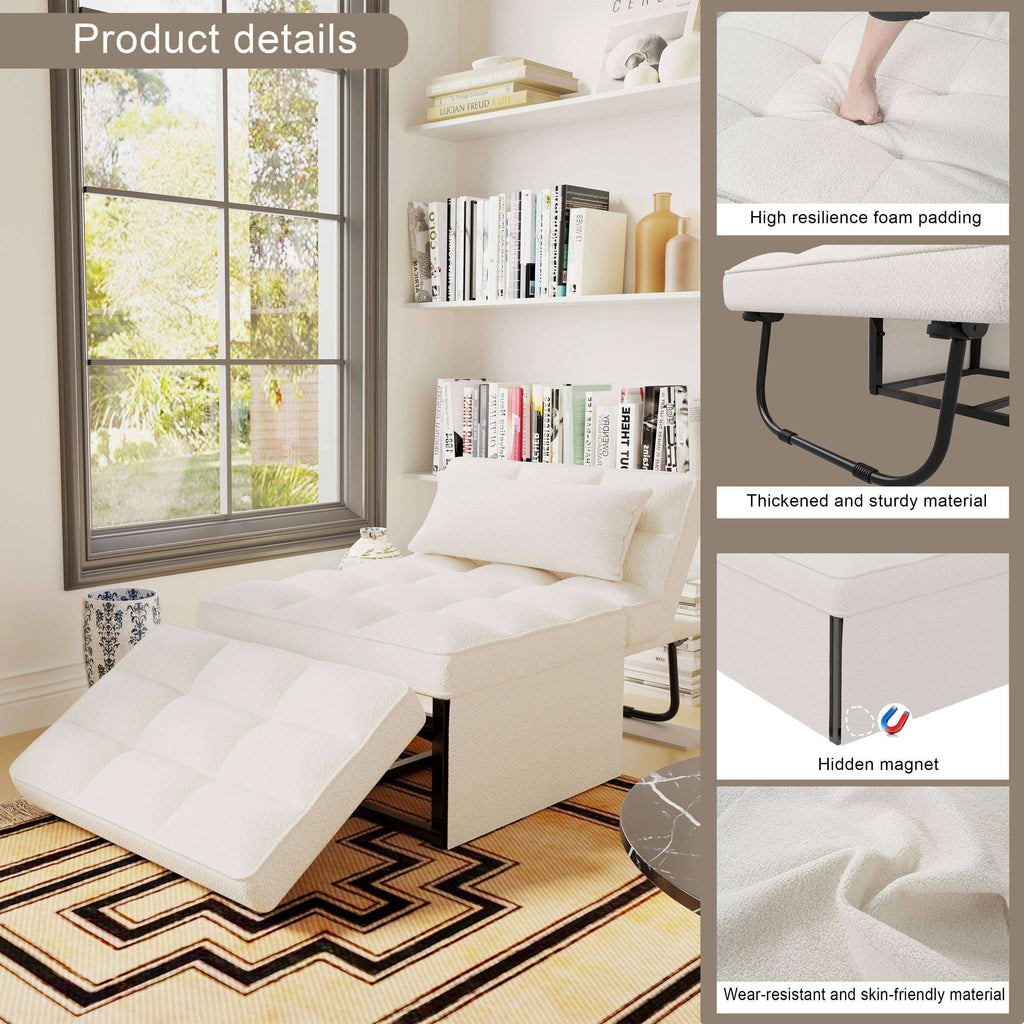 Canapé-lit convertible, canapé-lit, fauteuil, canapé, pouf pliable, fauteuil inclinable pour salon.