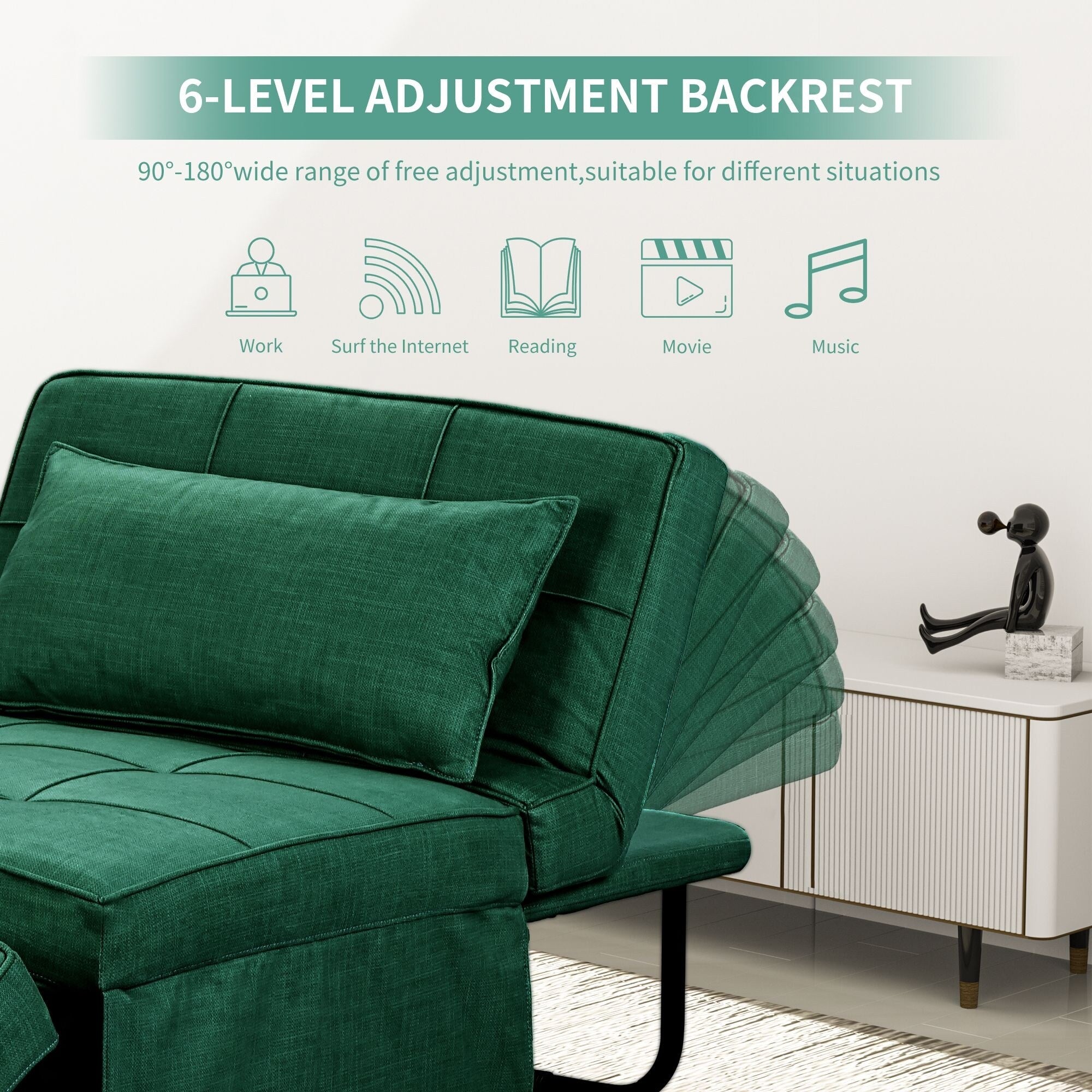 Canapé-lit convertible, canapé-lit, fauteuil, canapé, pouf pliable, fauteuil inclinable pour salon.