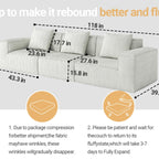 Canapé-lit convertible en bloc de tofu