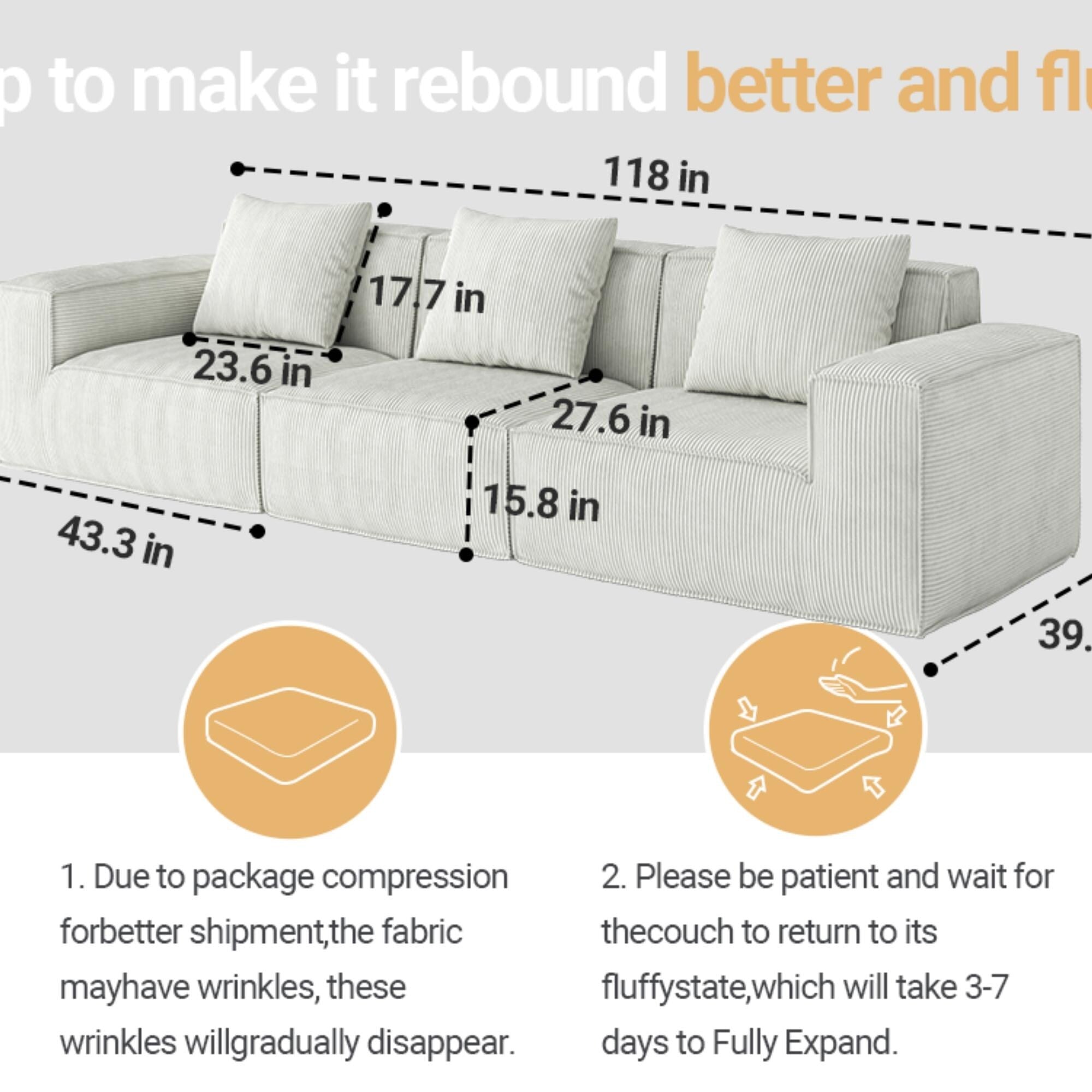 Canapé-lit convertible en bloc de tofu