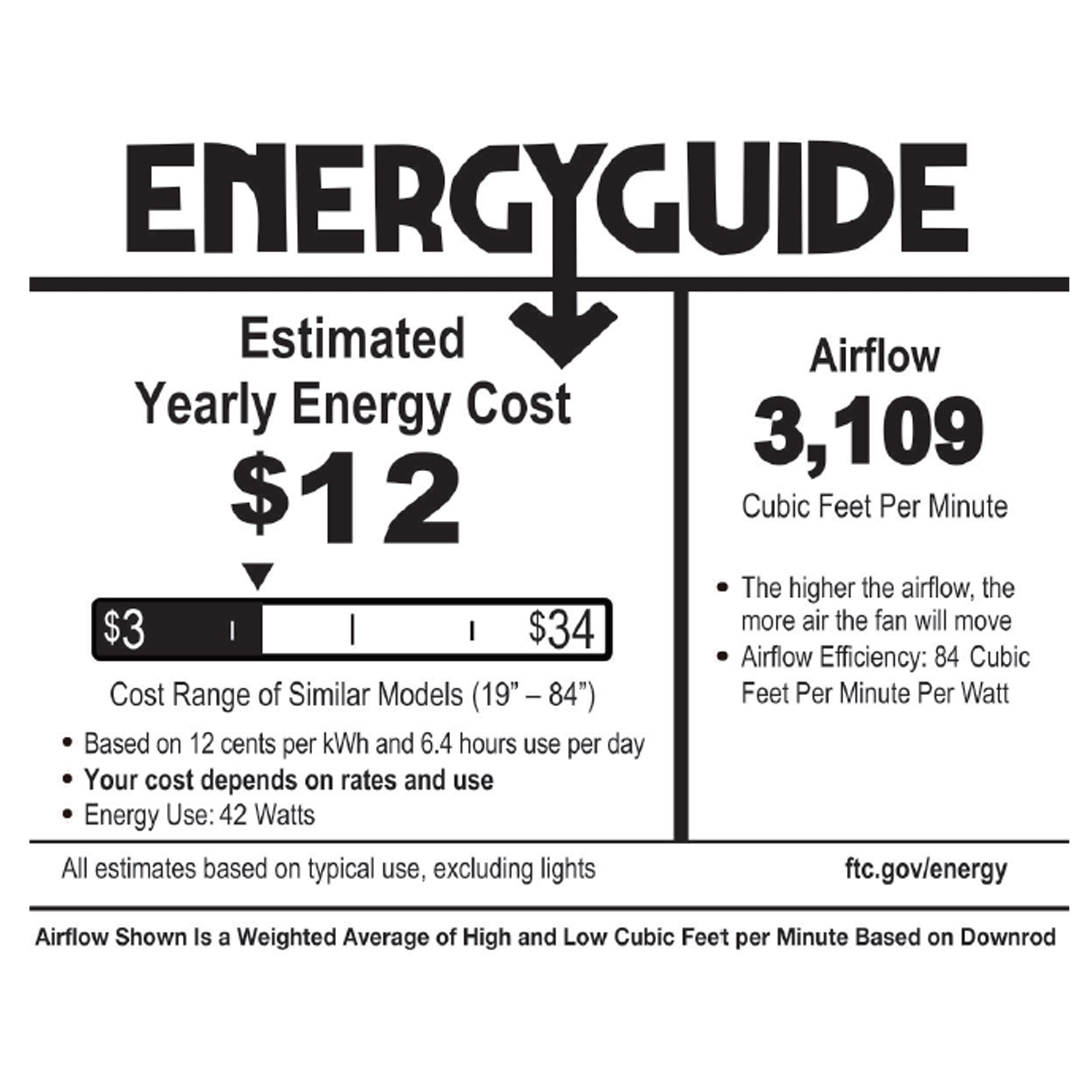 Ventilateur de plafond Copper Grove Guasipati Magna Carta de 52 pouces, style Tiffany - 52L x 52W x 16.5