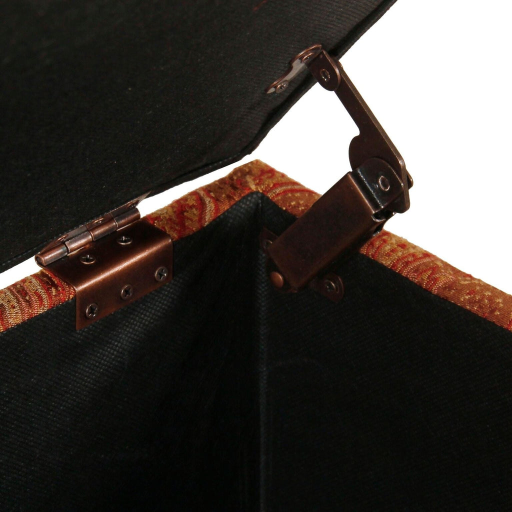 Banc de rangement capitonné Copper Grove Muscari avec garniture à clous décoratifs