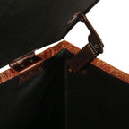 Banc de rangement capitonné Copper Grove Muscari avec garniture à clous décoratifs