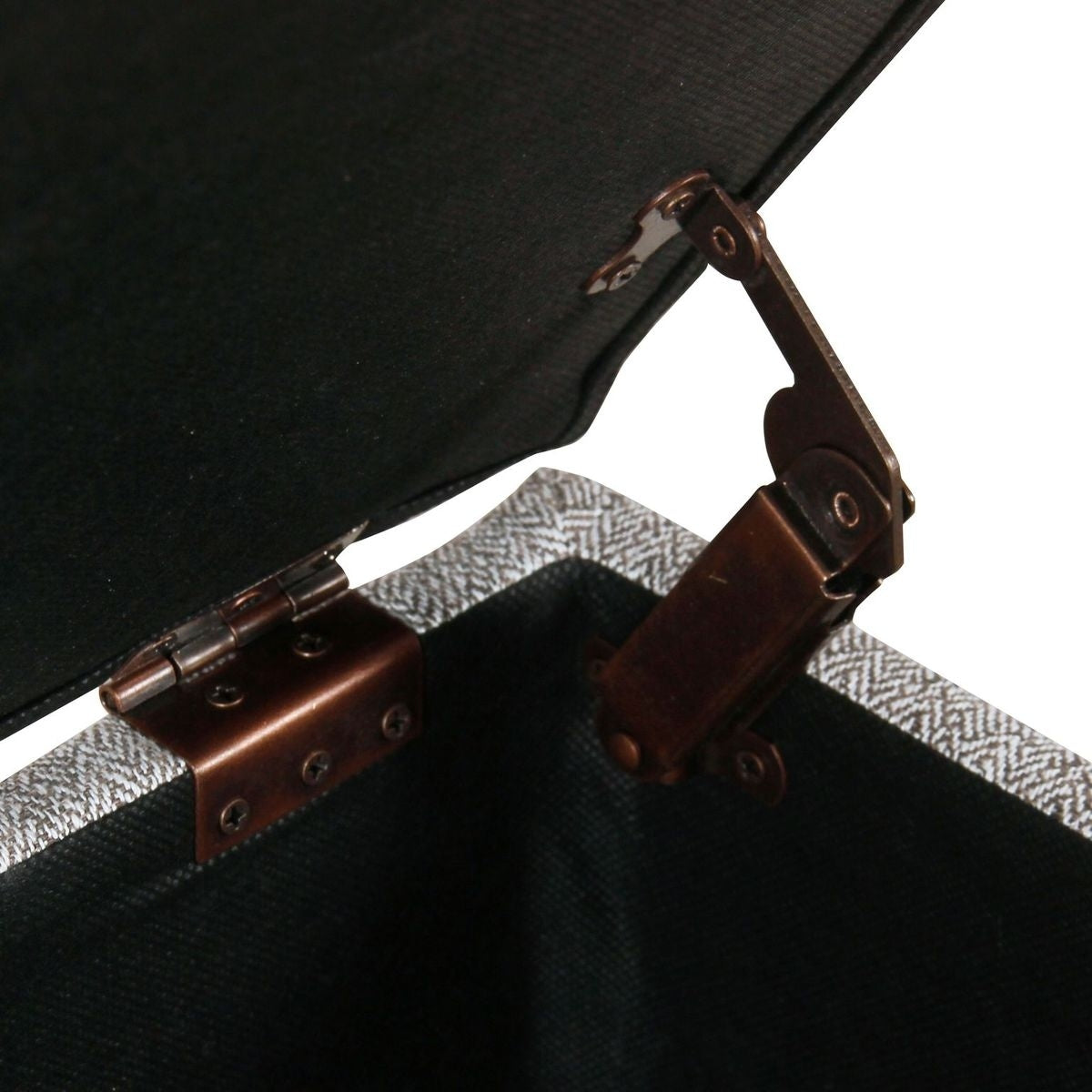 Banc de rangement capitonné Copper Grove Muscari avec garniture à clous décoratifs